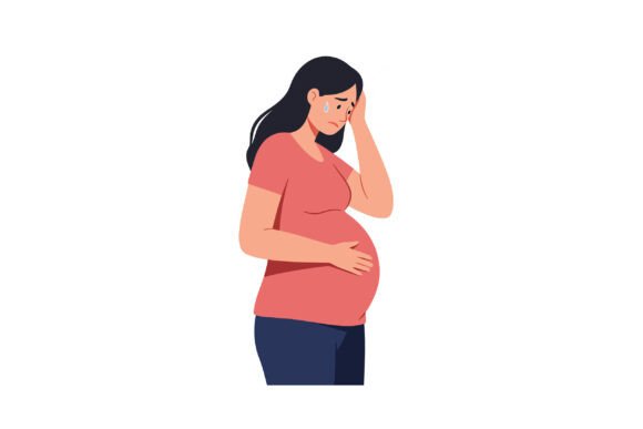 Download Pregnant Woman Expressing Concern in Min - Pregnant Collection