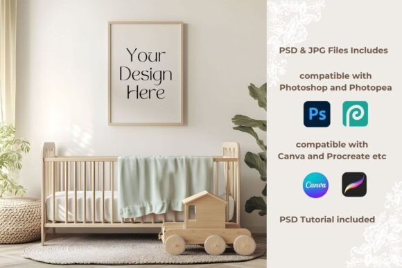 Download Nursery Frame Mockup 2 Frame Styles - Frame styles Collection