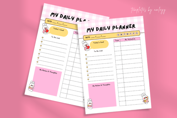 Download Cute Daily Planner Digital Template - Digital template Collection