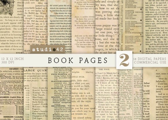 Download Vintage Book Pages, Old Journal Sheets 2 - Vintage book pages Collection