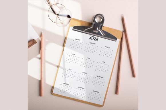 Download 2024 Printable Calendar, Yearly Calendar - Premium Bundle