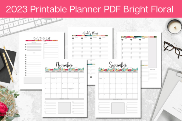 Download 2023 Planner PDF Printable Calendar - Premium Bundle