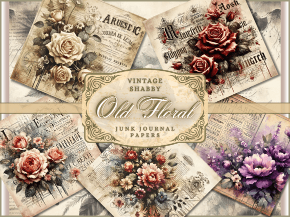 Download Vintage Floral Junk Journal Backgrounds - Premium Resources