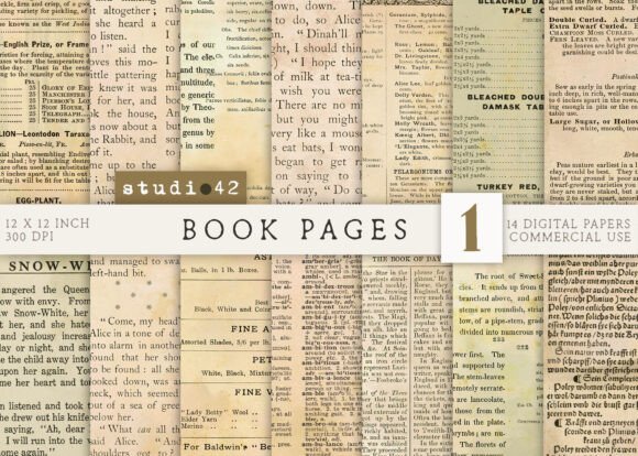 Download Vintage Book Pages, Old Journal Sheets - Vintage book pages Collection